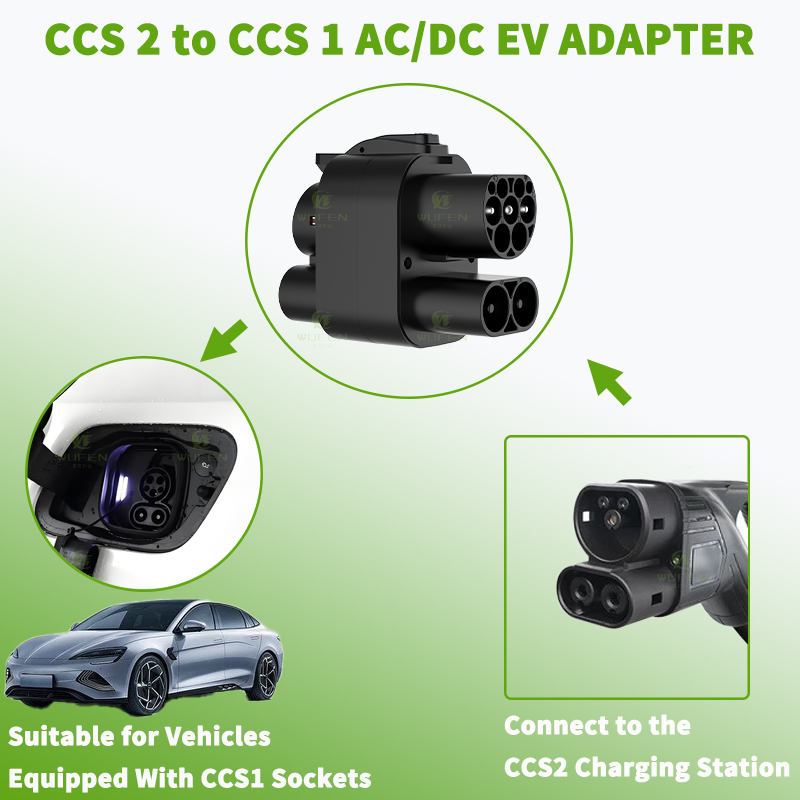 WUFEN AC & DC CCS2 To CCS1 DC  - Ccs2 To Ccs1 Fast Charge Adapter 250Kw recension och pris