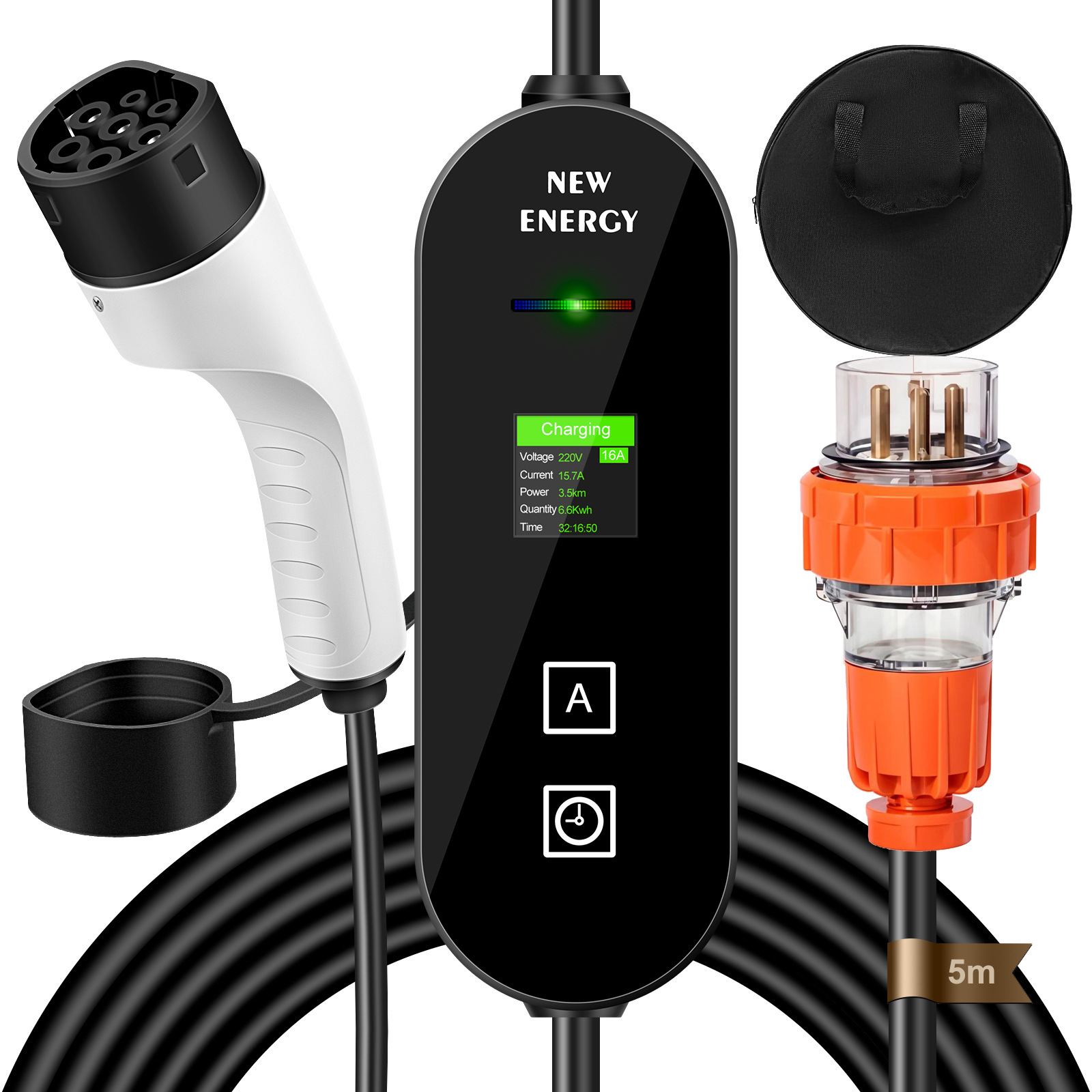 EU/UK Plug CEE 32A/16A Portabl - Portable Ev Charger 32A Type 2 Cee Plug recension och pris
