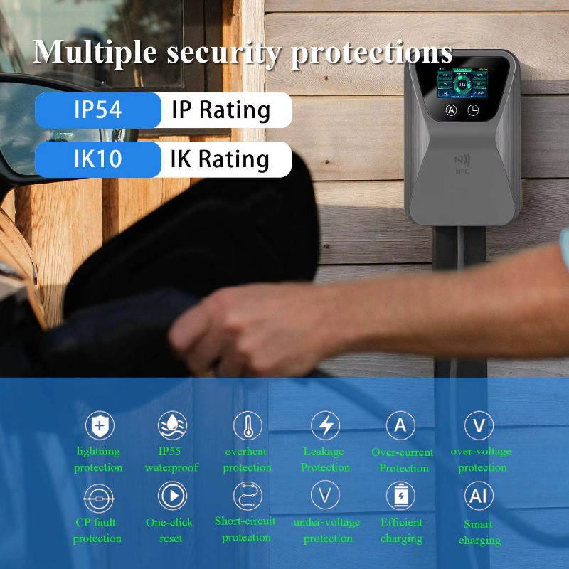 EV Charger Smart Wallbox 7kW 1 - 22Kw Wallbox Type 2 Ocpp Rfid recension och pris
